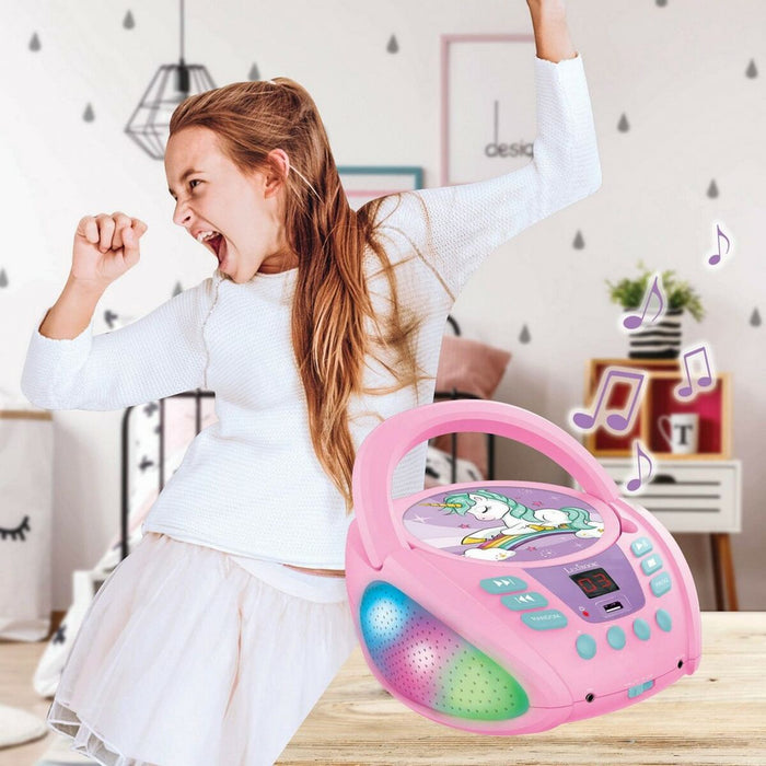 Reproducător CD/MP3 Lexibook Infantil Roz Bluetooth Unicorn