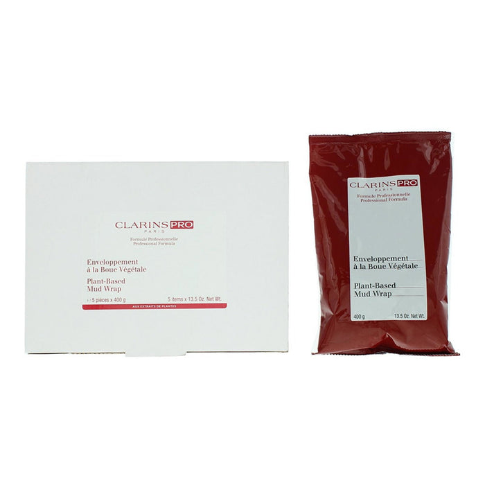 Set mască de noroi pentru corp Clarins Pro Plant-Based Mud Wrap, purificatoare, 5 buc., 400 g