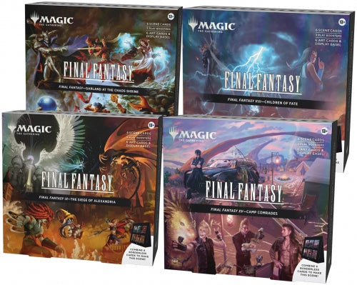 Set de cărți colecționabile Magic the Gathering, Final Fantasy Scene Box, 4 cutii