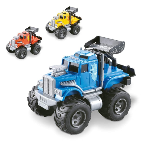 Mașinuță Mondo Mini Monster Truck, diverse modele, mecanism cu fricțiune