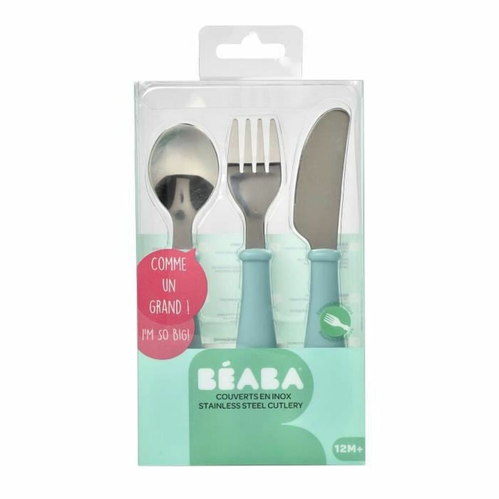 Tacâmuri Béaba Albastru Verde deschis Metal 3 Piese