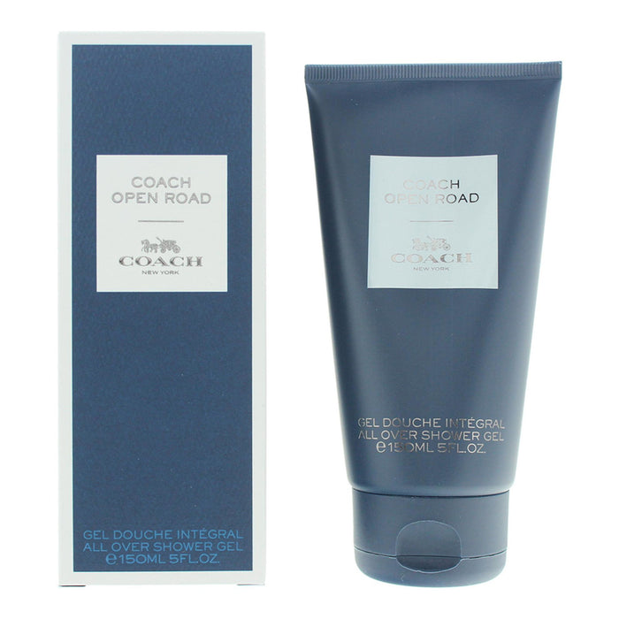 Gel de duș Coach Open Road, aromatic, lemnos, pentru toate tipurile de piele, 150 ml