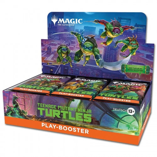 Cutie cu pachete de cărți Magic the Gathering, Teenage Mutant Ninja Turtles Play Booster, 30 pachete, ediție în limba germană