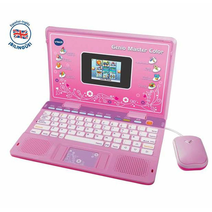 Laptop jucărie Vtech Genio Master Color ES-EN 18 x 27 x 4 cm Roz