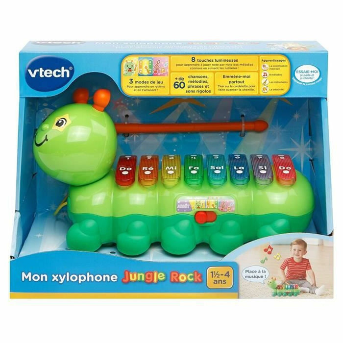 Jucărie muzicală Vtech Baby Jungle Rock - Xylophone chenille (FR)