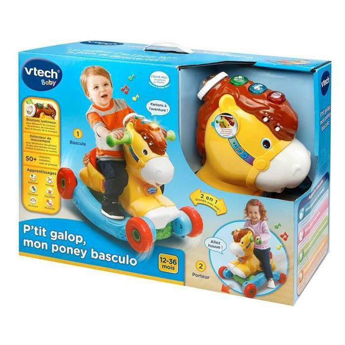 Mașină-Premergător Vtech  P'Tit Galop, My Pony Basculo Balansoar Muzical + 1 An