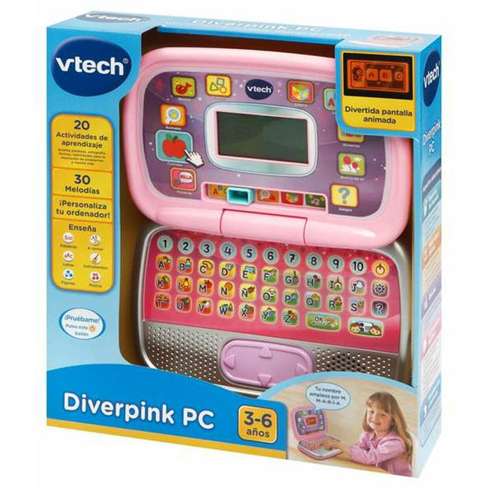 Laptop jucărie Vtech Diverpink PC ES 24 x 16 x 6 cm