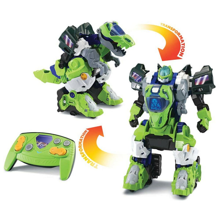Robot Vtech Switch&Go Dinos Verde Dinozaur 2 în 1 Control radio