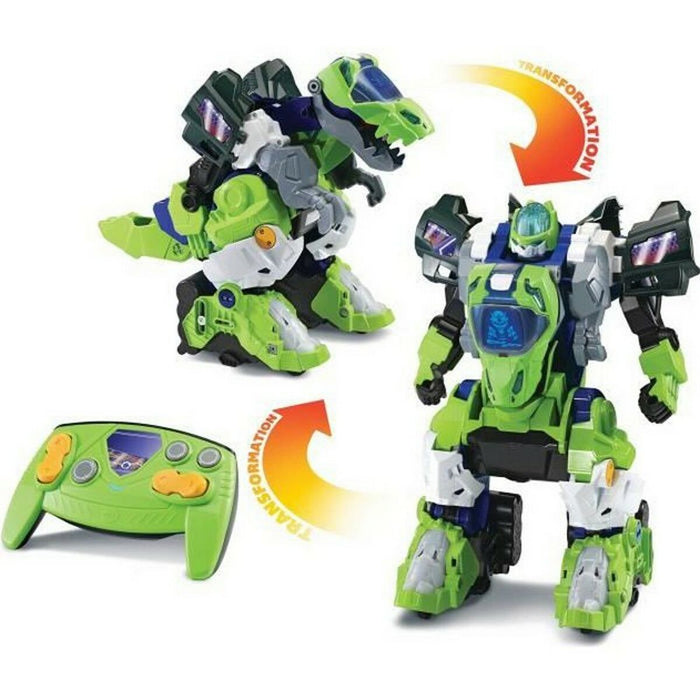 Robot Vtech Switch&Go Dinos Verde Dinozaur 2 în 1 Control radio