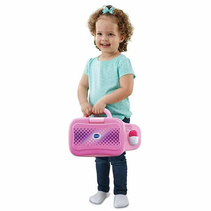 Laptop jucărie Vtech Pequemouse ES 32,5 x 7,8 x 33 cm Roz