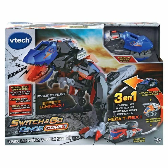 Super Robot Transformabil Vtech Switch & Go Dinos Combo: Dinozaur