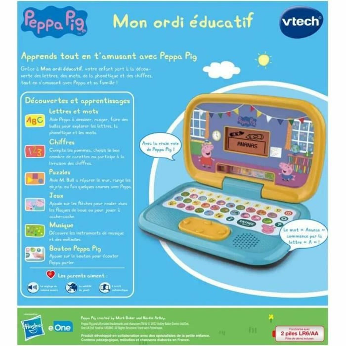 Laptop Vtech Peppa Pig 3-6 ani Jucărie interactivă