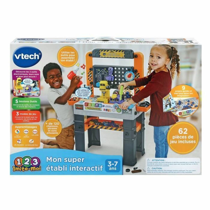 Set deunelte pentru copii Vtech Mon super établi interactif 62 Piese