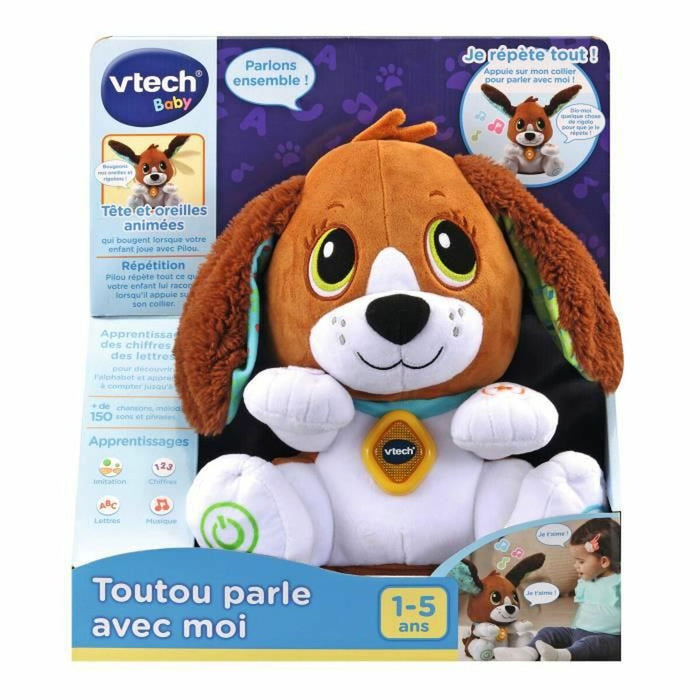 Jucărie de Pluș cu Sunet Vtech Baby Doggie Talks With Me FR Multicolor (1 Piese)