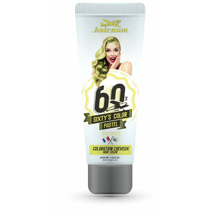 Pusiau laikinas dažas Hairgum Sixty's Color Yellow Sunrise (60 ml)