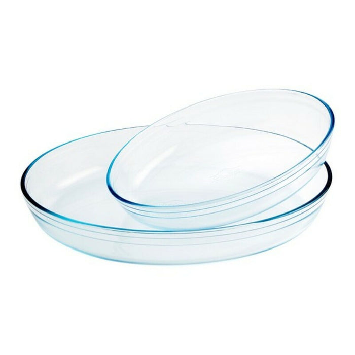 Set de vase pentru cuptor Ô Cuisine 334SA06 Transparent Sticlă (2 pcs)