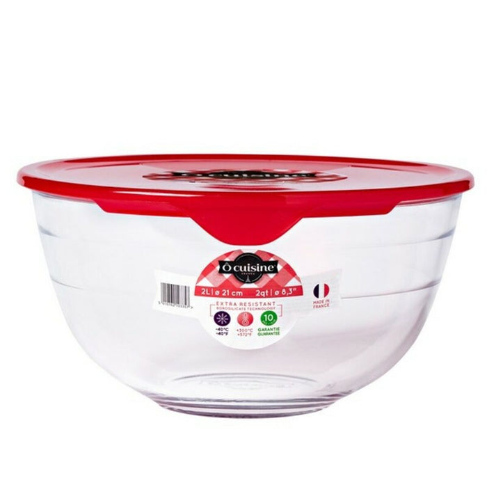 Cutie pentru Prânz Ô Cuisine PREP&STORE Transparent Sticlă