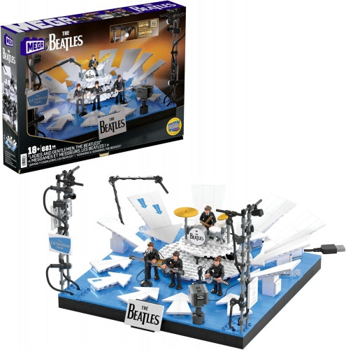 Set de construcție Mattel MEGA The Beatles, scenă de concert, 681 piese, 18+ ani