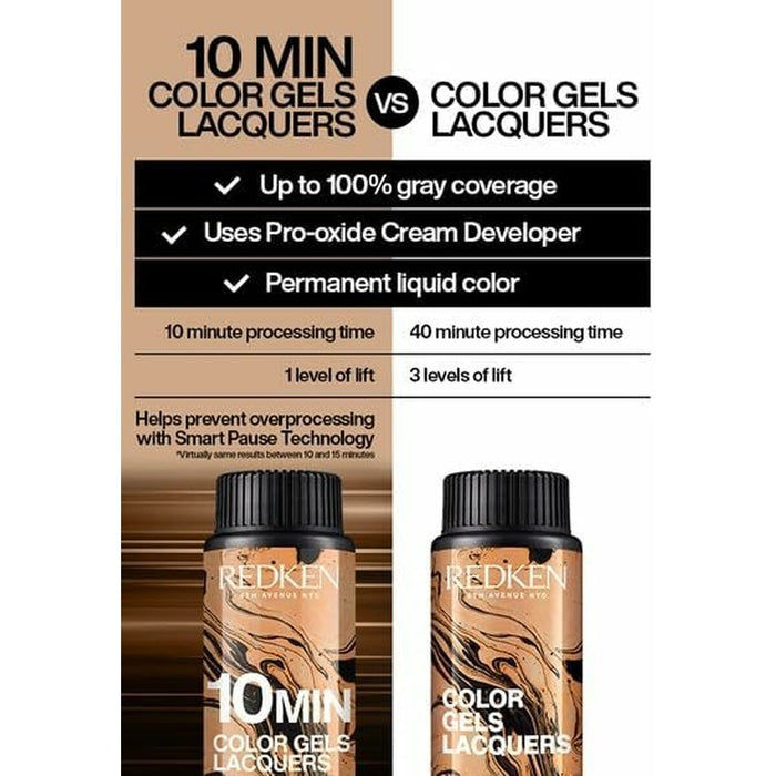 Vopsea Permanentă Redken Color Gels Lacquers Minutos 3 x 60 ml Nº 6ABN-6.19 (3 Unități)