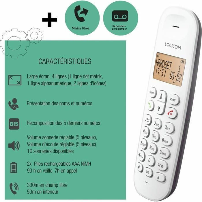 Telefon Fix Logicom DECT ILOA 155T Vânătă