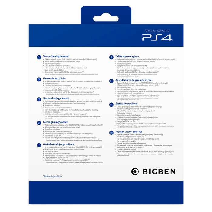 Căști cu Microfon Gaming Nacon PS4OFHEADSETV3WHITE
