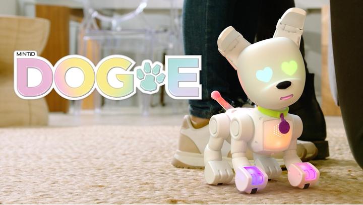 Jucărie interactivă Wow Wee MintID Dog-E, cățel robot, Bluetooth, 6+ ani