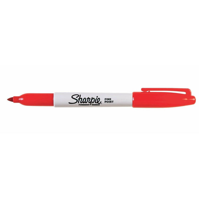 Marker permanent Sharpie Fine Point Roșu (12 Unități)