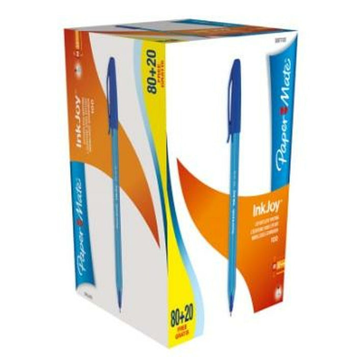 Stilou Paper Mate Inkjoy 100 Albastru 1 mm 100 Piese
