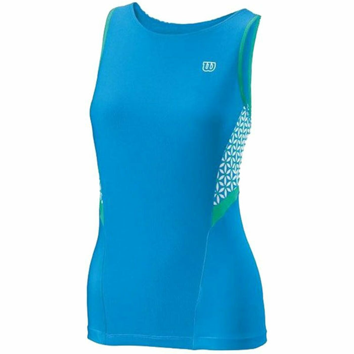 Tricou cu Bretele Damă Wilson Glamour Verde Reversibil/ă Tenis Albastru