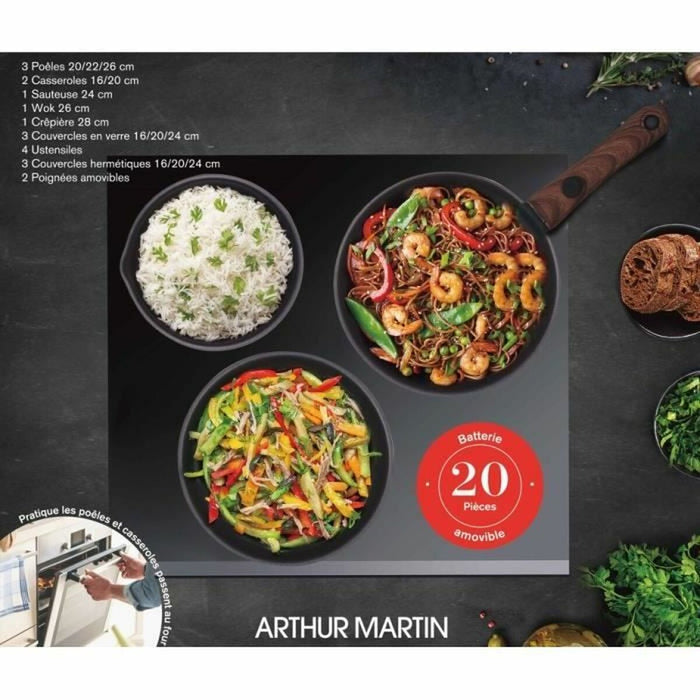 Vase de Gătit Arthur Martin 20 Piese