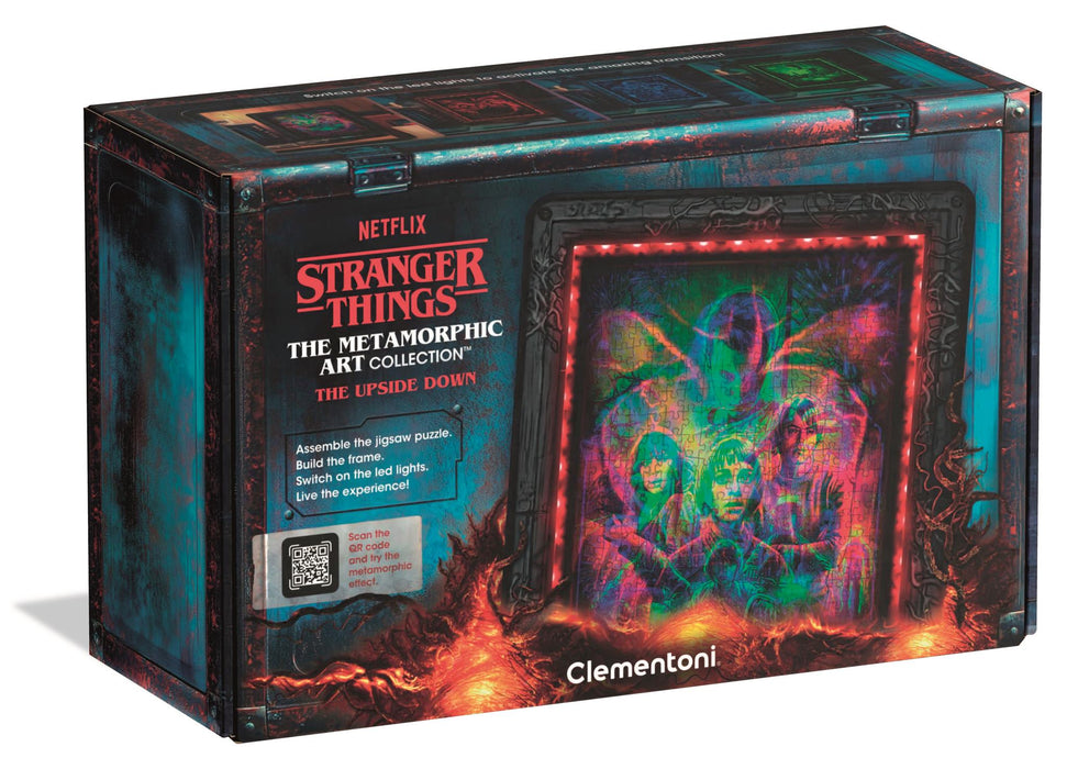 Puzzle Clementoni Stranger Things The Upside Down, colecția Metamorphic Art, 520 piese