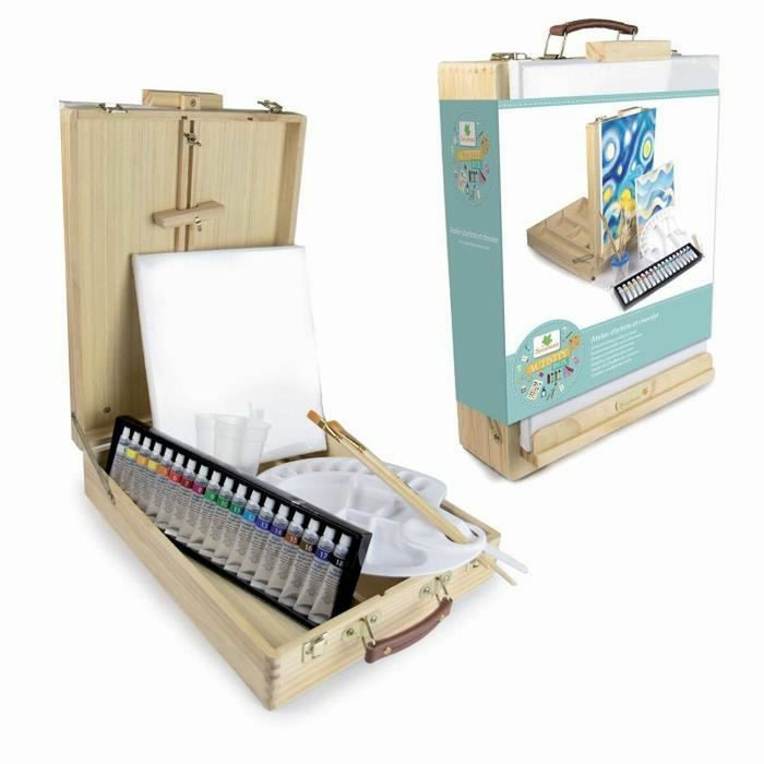 Set de Acuarele cu Șevalet și Pânză Sycomore Atelier