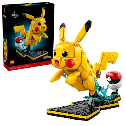 Set de construcție LEGO Pokémon, Pikachu and Poké Ball, 2.050 piese, 18+ ani