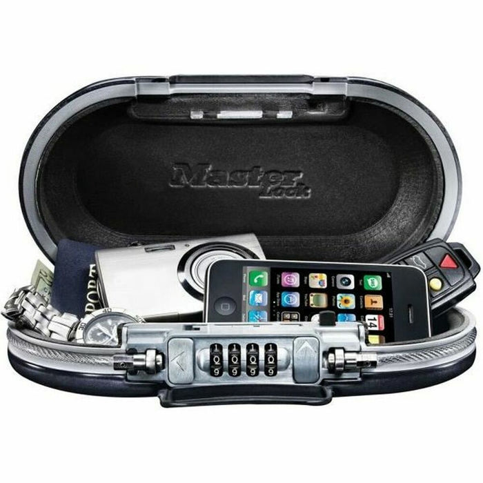 Seif portabil cu cablu de securitate Master Lock 5900EURD Negru ABS 6 x 12,9 x 24 cm
