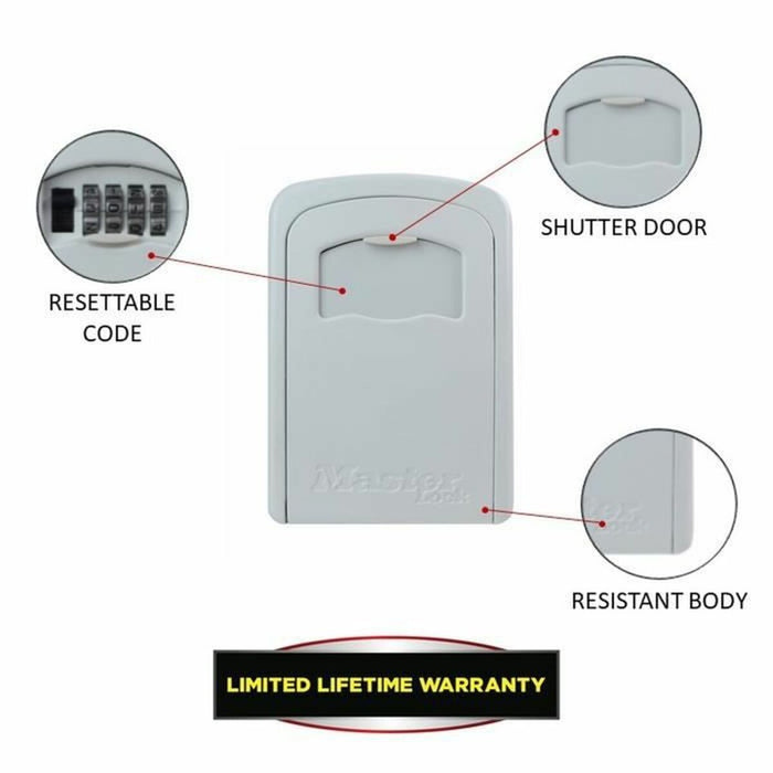 Seif Master Lock 5401EURDCRM Chei Alb Gri Metal Aluminiu 8 x 3 x 12 cm