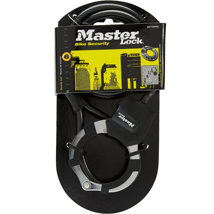 Cablu cu lacăt Master Lock Negru