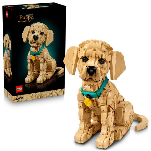 Set de construcție LEGO Icons, Golden Retriever Puppy, 2.102 piese, 18+ ani
