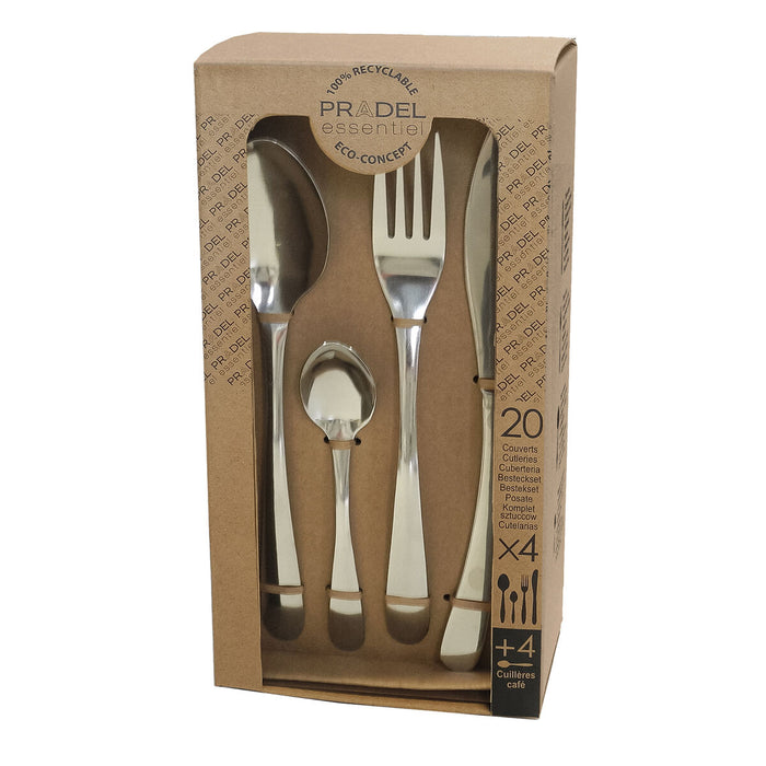 Set de Tacâmuri Pradel essentiel Ondine 20 Piese Oțel Metal