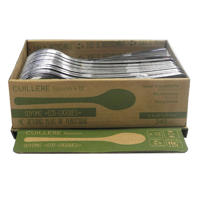 Set de Linguri Amefa Ecologic Slim Metal Oțel (12 Unități)