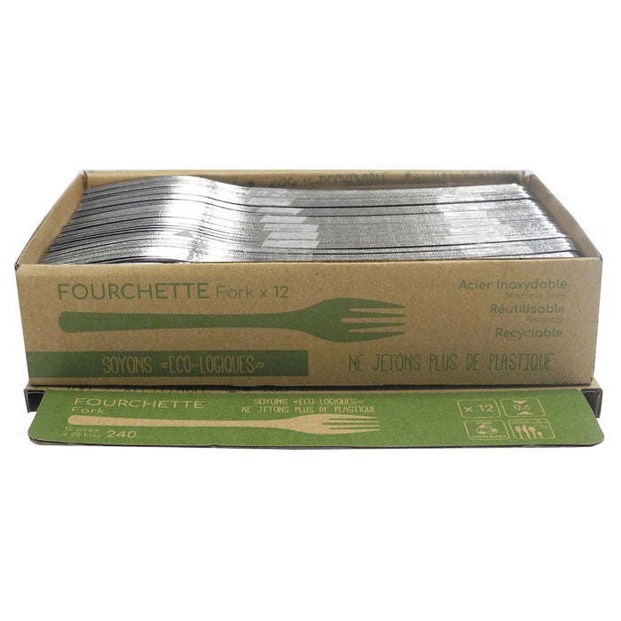 Set de Furculițe Amefa Ecologic Slim Metal Oțel (12 Unități)