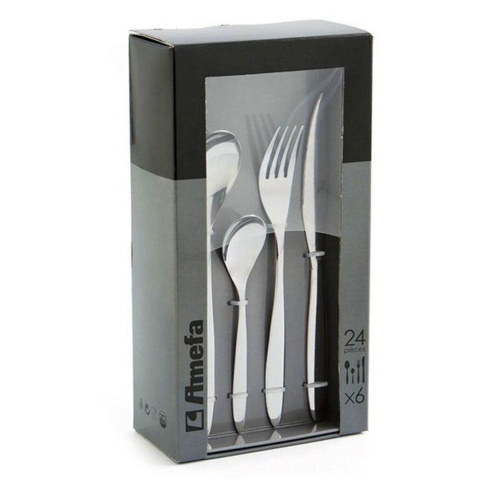 Set de Tacâmuri Amefa Actual Metal Oțel Oțel inoxidabil 24 Piese
