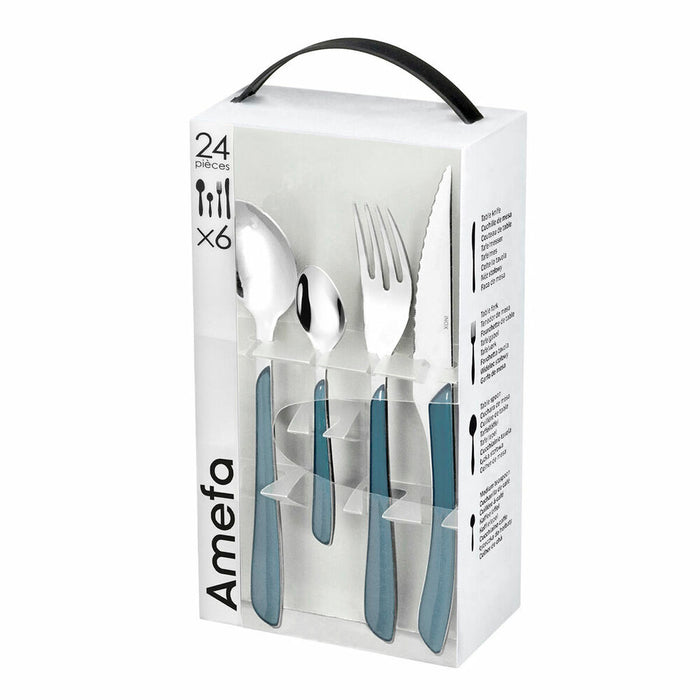 Set de Tacâmuri Amefa Eclat Bleumarin Metal (24 pcs)