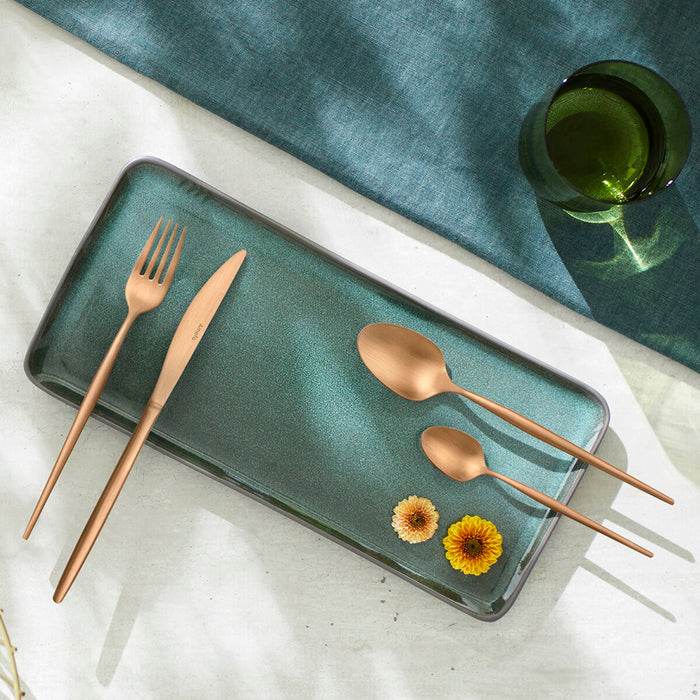 Set de linguri de desert Amefa Soprano Cupru Metal Oțel inoxidabil 12 Unități