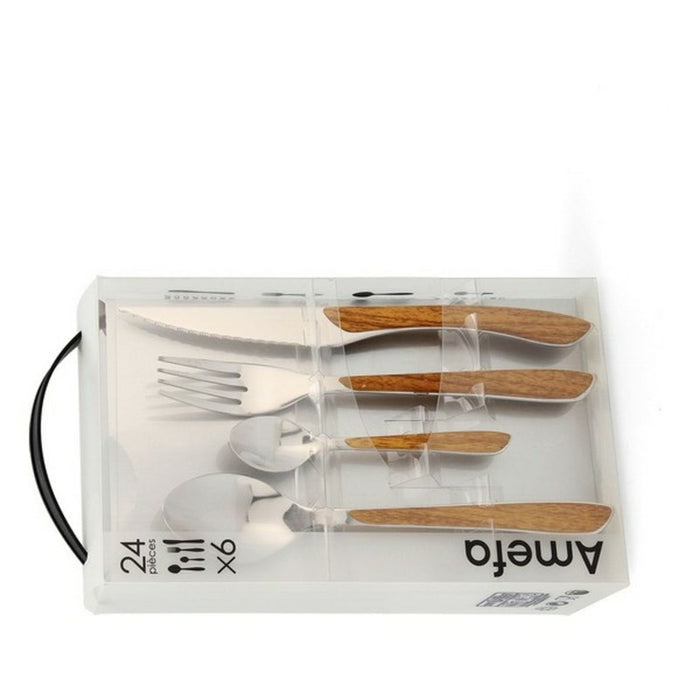 Set de Tacâmuri Amefa 2274PWPA10C40 Lemn Metal Oțel inoxidabil 24 Piese