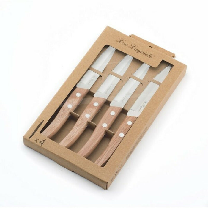 Set de Cuțite Amefa 497511NT01PK4 Maro Metal 4 Piese 21,5 cm (4 Unități)