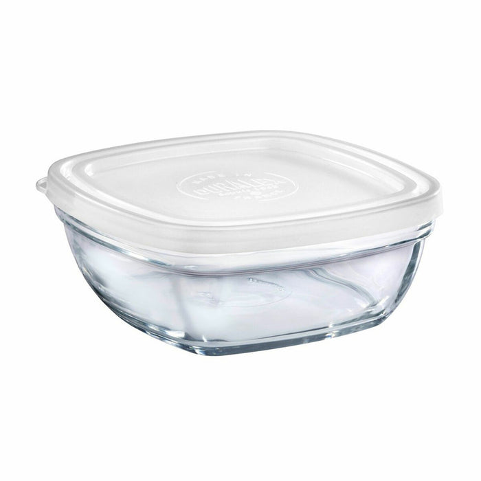 Cutie pătrată pentru prânz cu capac Duralex FreshBox Transparent 610 ml 14 x 14 x 6 cm (6 Unități)