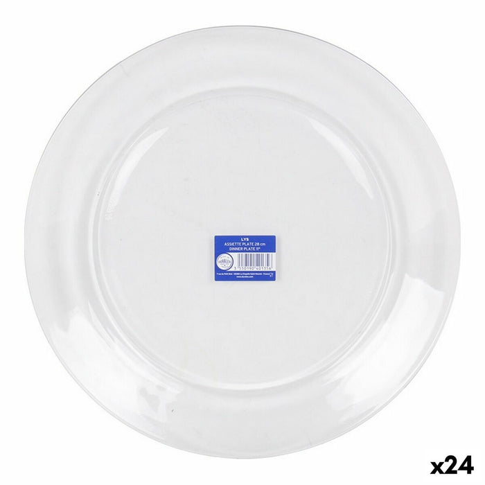 Platou Plat Duralex Lys Transparent Ø 28 cm (24 Unități)