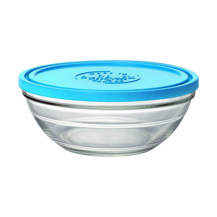Cutie rotundă pentru prânz cu capac Duralex FreshBox Albastru 1,6 L (8 Unități)