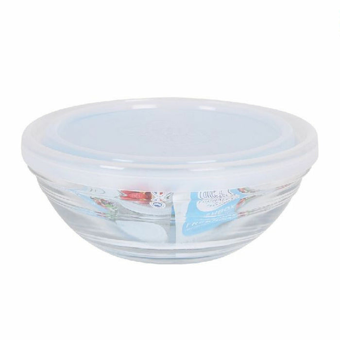 Cutie rotundă pentru prânz cu capac Duralex FreshBox Transparent Ø 14 cm (12 Unități)
