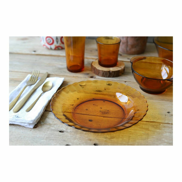 Platou Plat Duralex Picardie Geam Chihlimbar Ø 26 cm (24 Unități)
